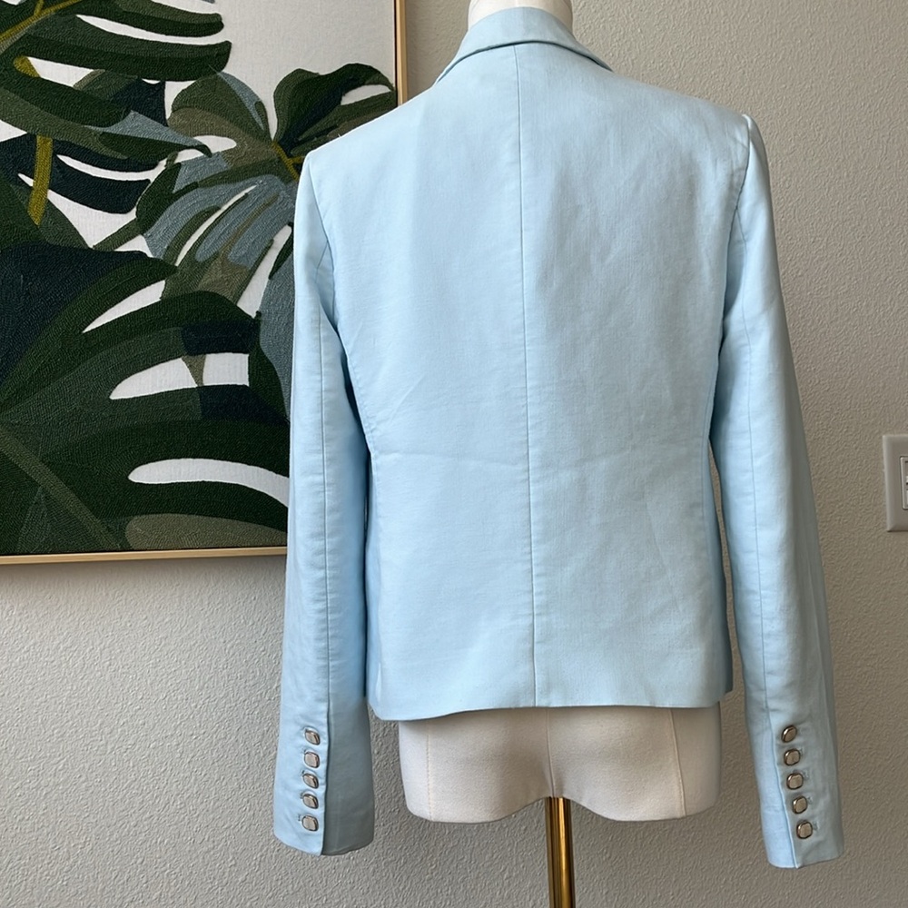HOUSE OF HARLOW 1960 Women's Light Blue Double-Breasted Blazer XS - Picture 3 of 6